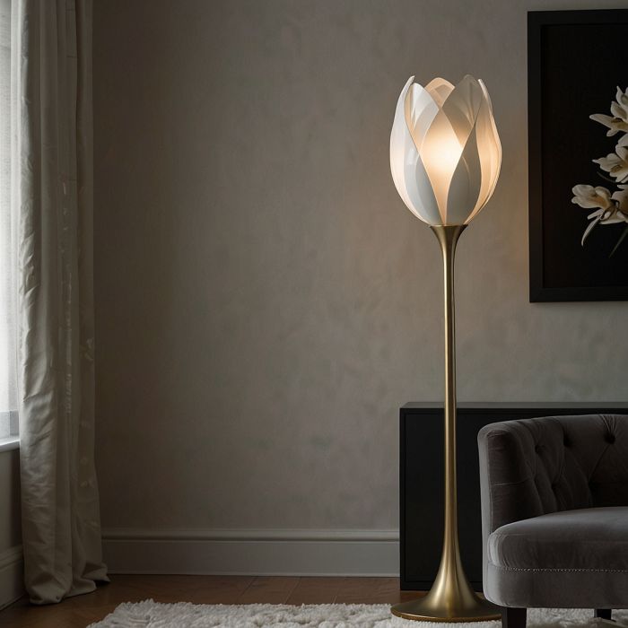 Торшер тюльпан с двумя лампами (демо)