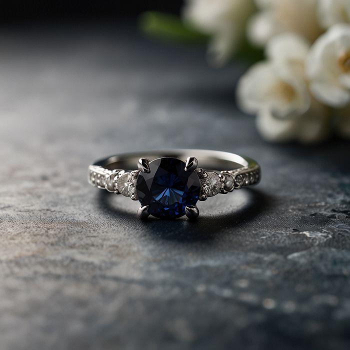 Кольцо с сапфиром