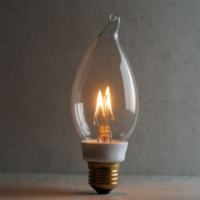 Лампа накаливания в форме свечи матовая Е14  (демо)