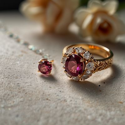 Набор кольца и серьги