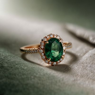 Кольцо с изумрудом